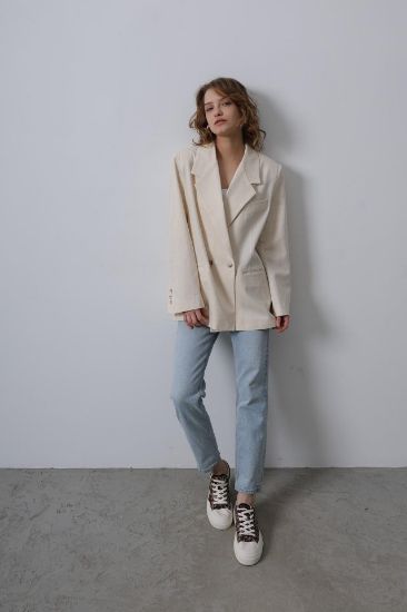 Oversize Blazer Ceket - Natür resmi